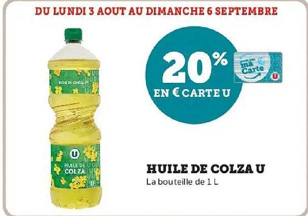 20% EN € CARTE U