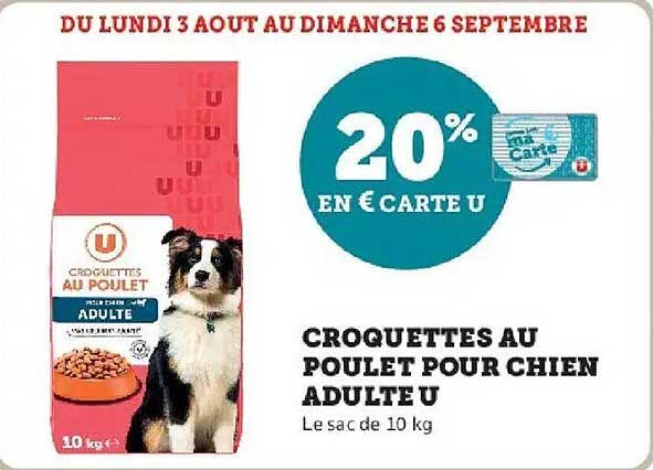 20% en € Carte U