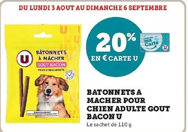 20% EN € CARTE U