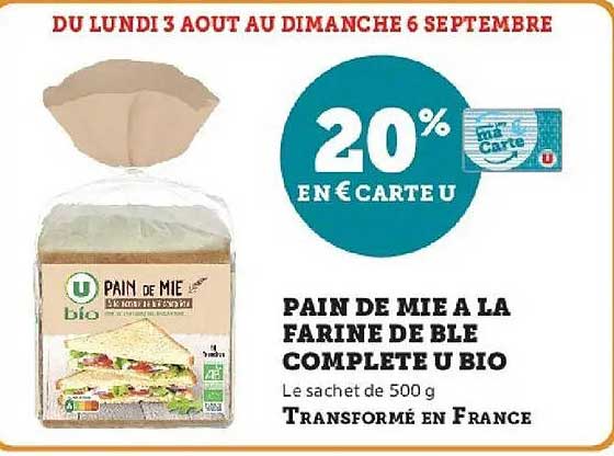 20% EN € CARTE U