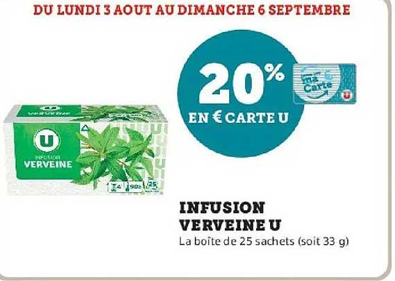 20% EN € CARTE U