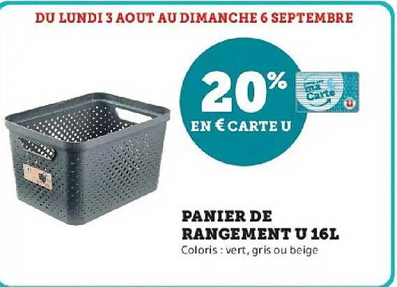 20% en € carte U