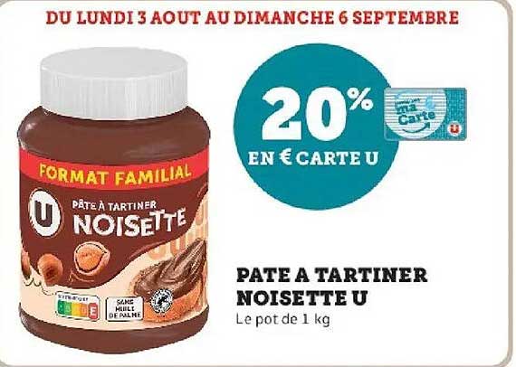 20% EN € CARTE U
