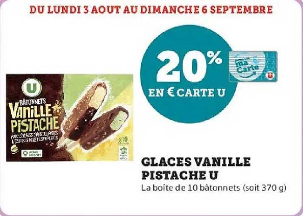 20% EN € CARTE U