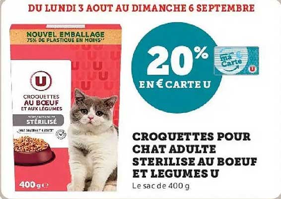 20% EN € CARTE U