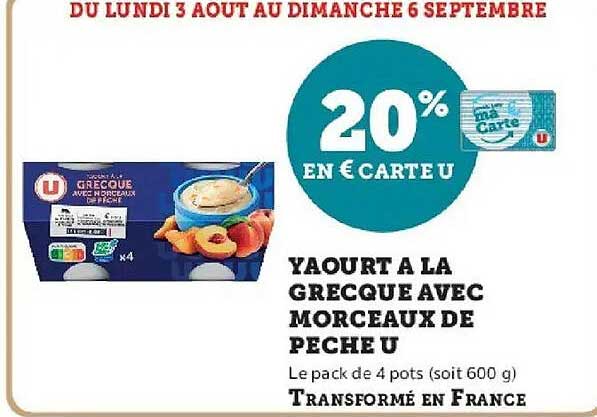 20% en € carte U