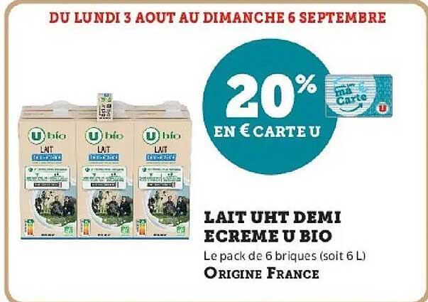 20% EN € CARTE U