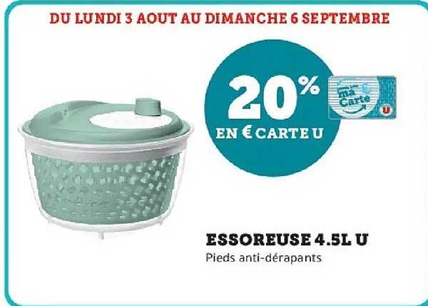 20% EN € CARTE U