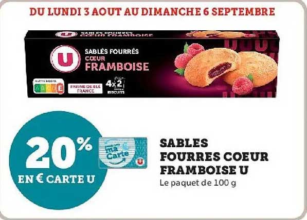 20% EN € CARTE U