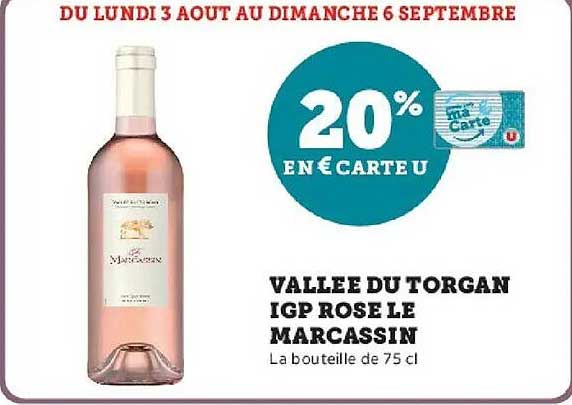 20% EN € CARTE U