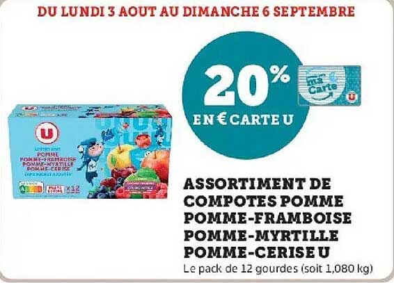 20% EN € CARTE U
