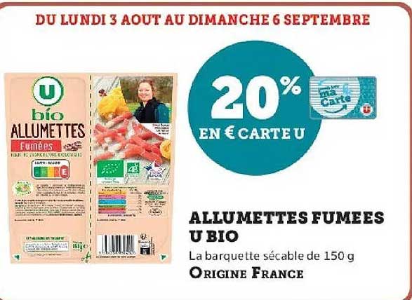 20% EN € CARTE U