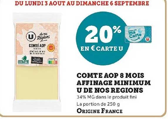 20% EN € CARTE U