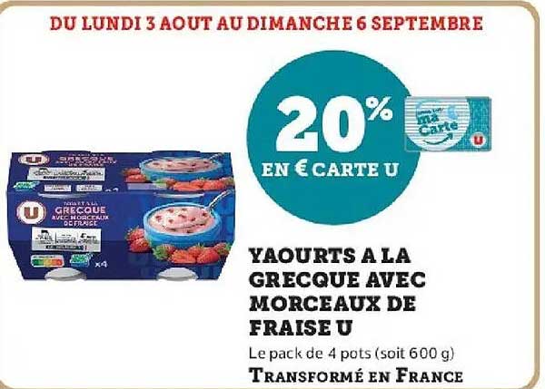 20% EN € CARTE U