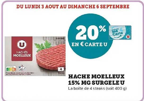 20% EN € CARTE U