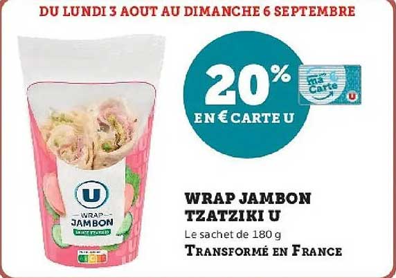 20% EN € CARTE U