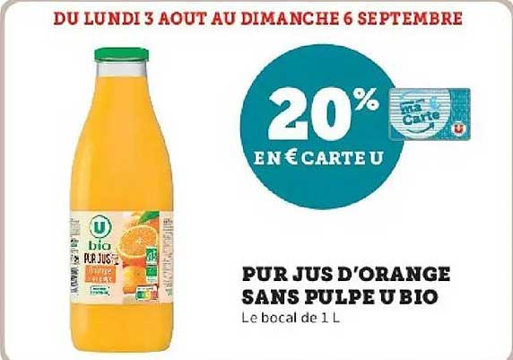 20% EN € CARTE U