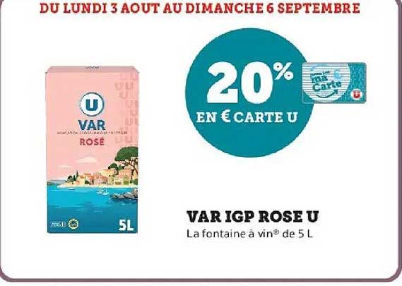 20% EN € CARTE U