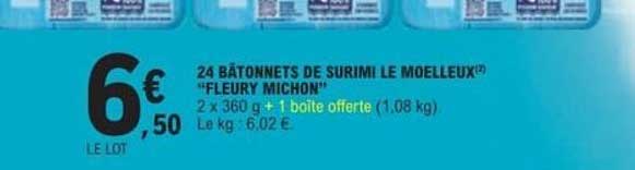 24 BÂTONNETS DE SURIMI LE MOELLEUX® FLEURY MICHON®