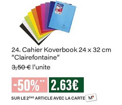 24. Cahier Koverbook 24 x 32 cm “Clairefontaine”