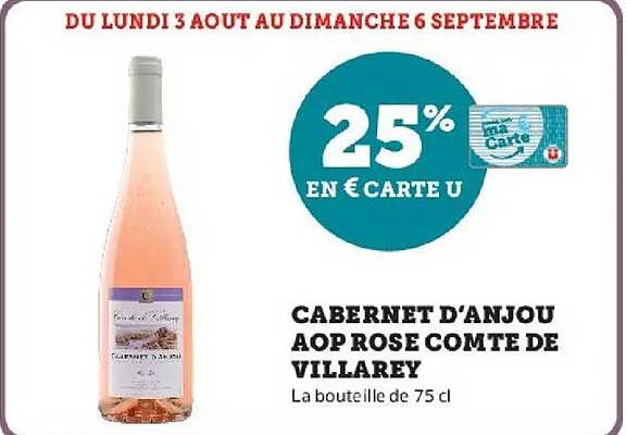 25% EN € CARTE U