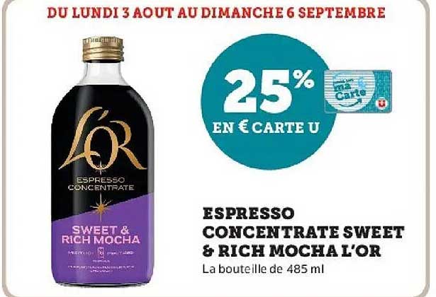 25% EN € CARTE U
