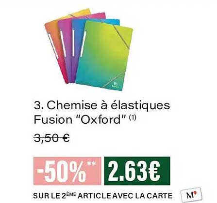 3. Chemise à élastiques Fusion “Oxford”