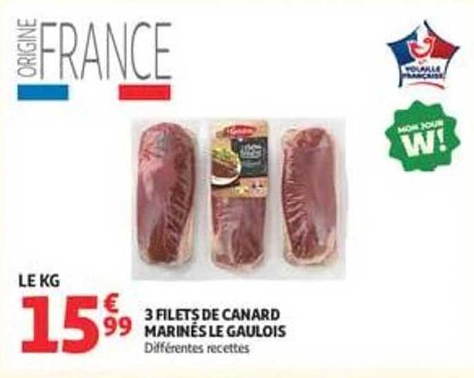 3 filets de canard marinés Le Gaulois - Différentes recettes