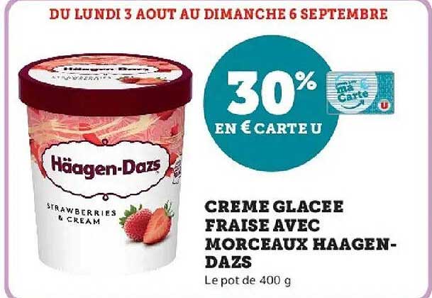 30% EN € CARTE U