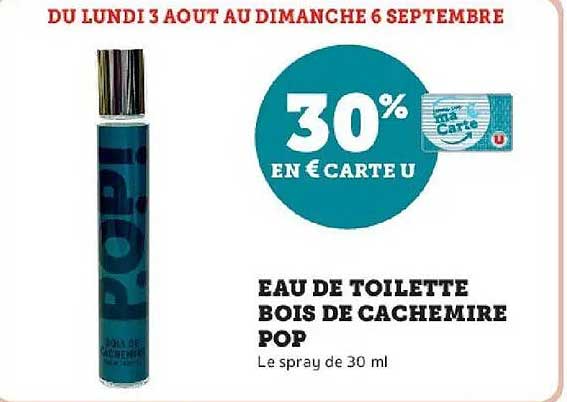 30% EN € CARTE U