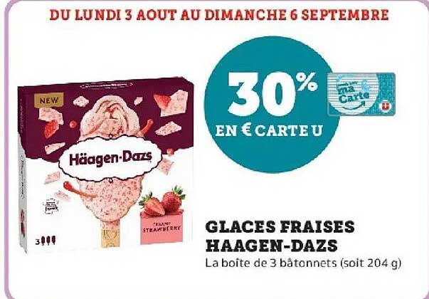 30% EN € CARTE U
