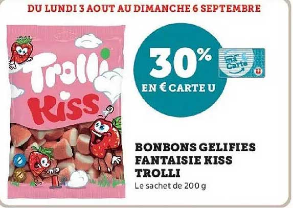 30% EN € CARTE U