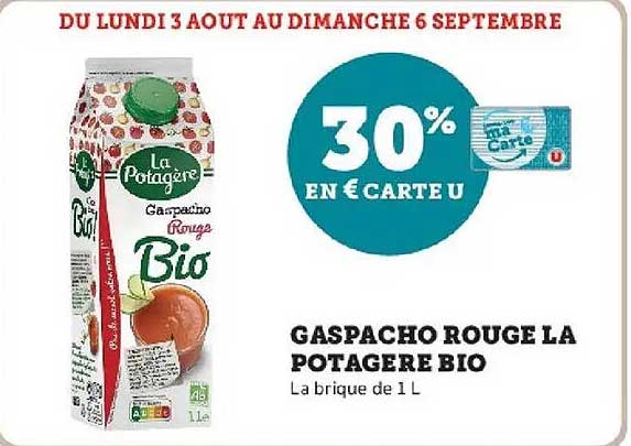 30% EN € CARTE U