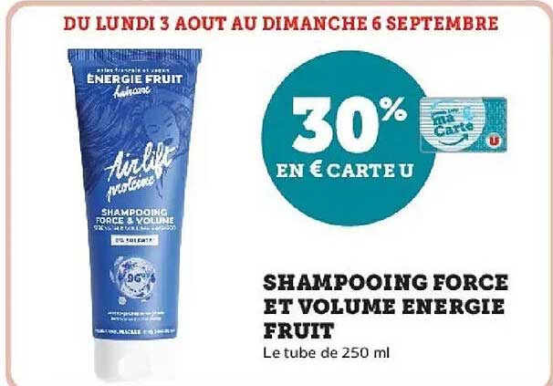 30% EN € CARTE U