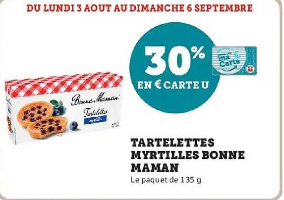 30% EN € CARTE U