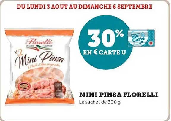 30% EN € CARTE U