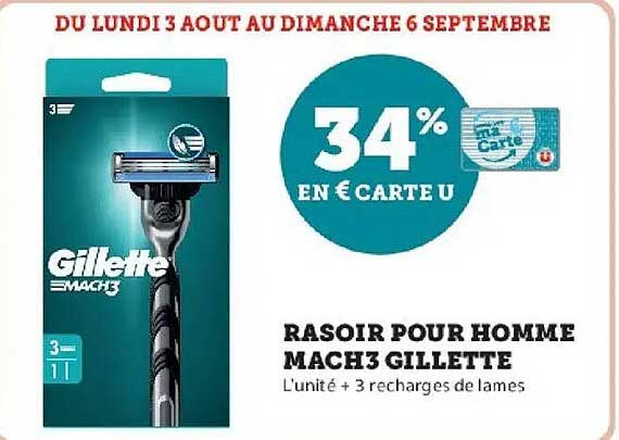 34% EN € CARTE U