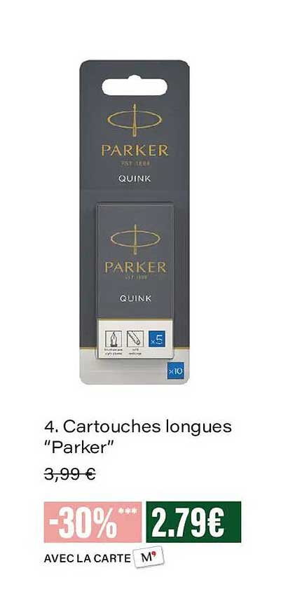 4. Cartouches longues “Parker”