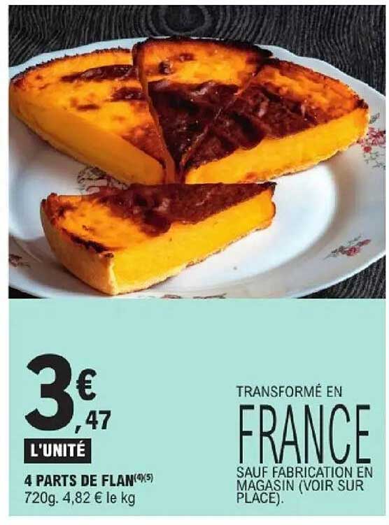 4 PARTS DE FLAN