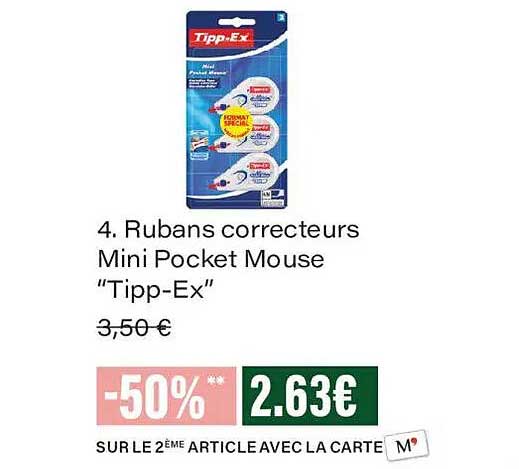 4. Rubans correcteurs Mini Pocket Mouse “Tipp-Ex”