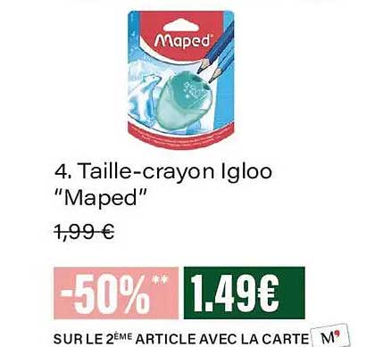 4. Taille-crayon Igloo “Maped”