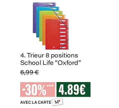 4. Trie​ur 8 positions School Life “Oxford”