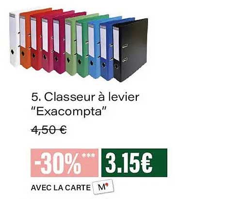 5. Classeur à levier “Exacompta”