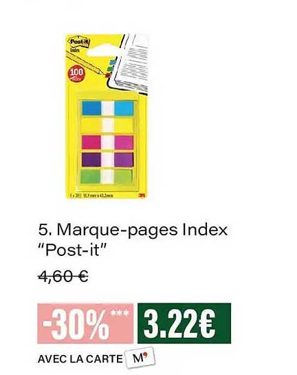 5. Marque-pages Index “Post-it”