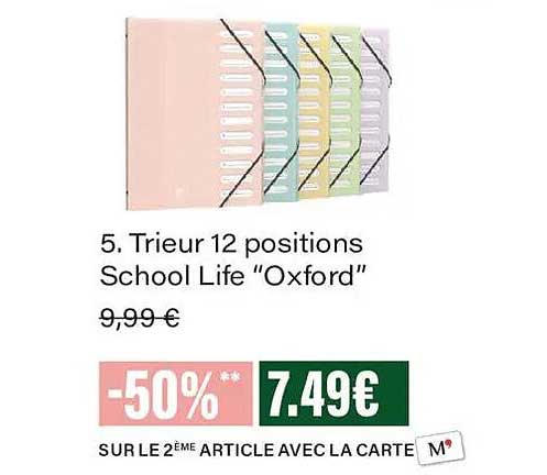 5. Trieur 12 positions School Life “Oxford”