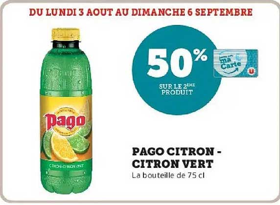 50% SUR LE 2E PRODUIT
