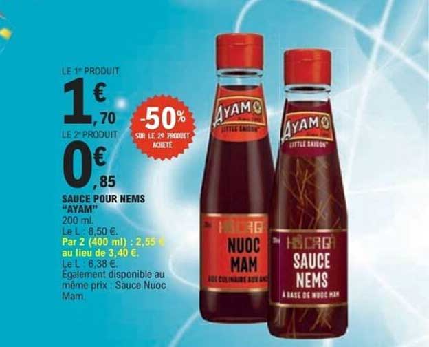 -50% sur le 2e produit acheté