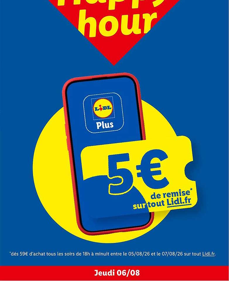 5€ de remise* sur tout Lidl.fr