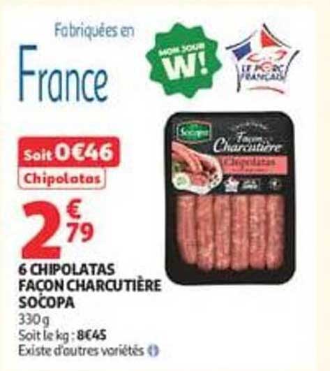 6 CHIPOLATAS FAÇON CHARCUTIÈRE SOCOPA
