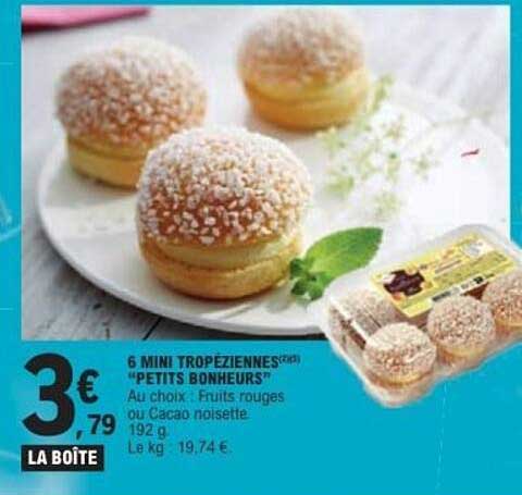 6 MINI TROPEZIENNES «PETITS BONHEURS»